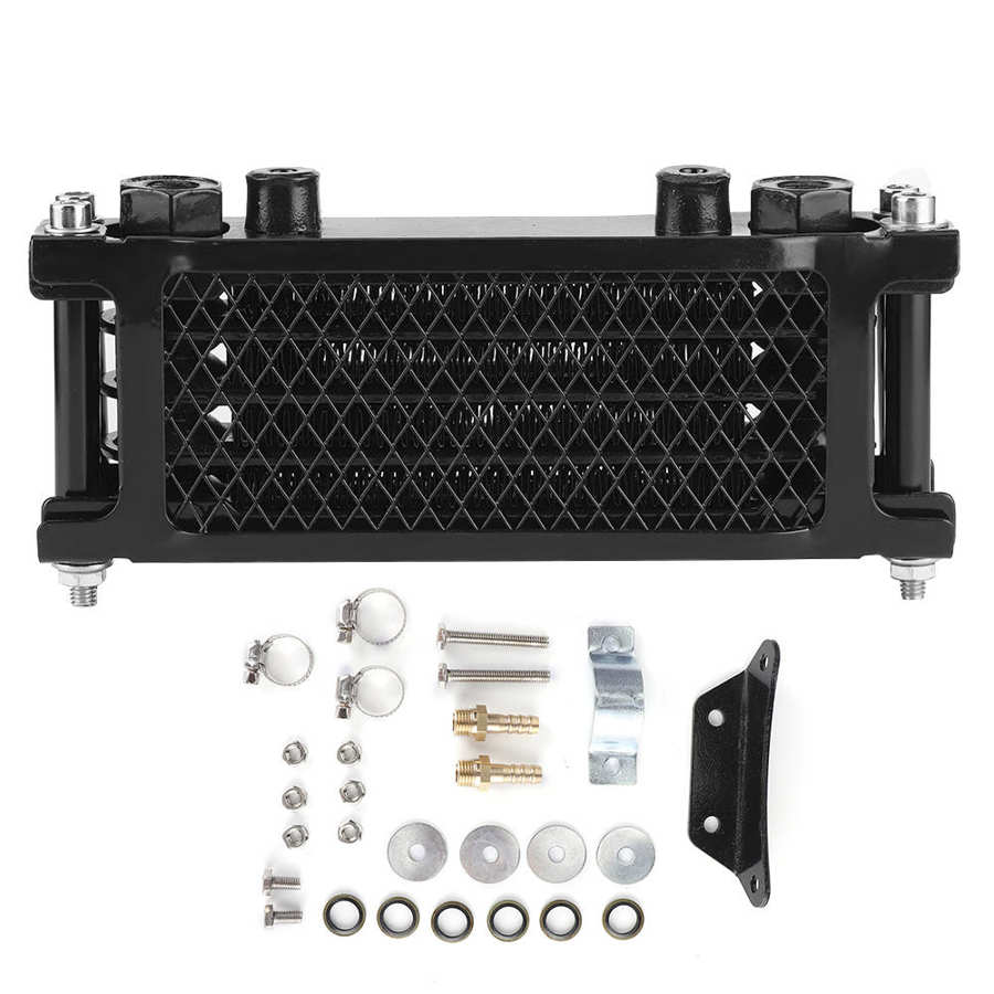 Enfriador de aceite de motor para radiador de motocicleta con Kit de piezas de montaje adecuado para motocicleta todoterreno ATV de 4 ruedas