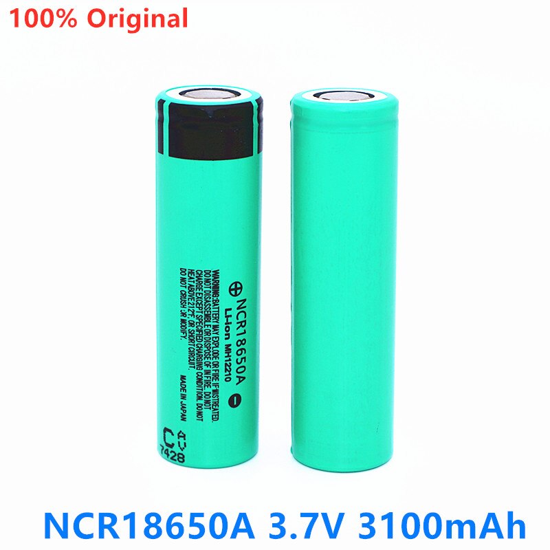 100% Original NCR18650A 3100mAh 3.7V 18650 Rechargeable Lithium li-ion Battery For Flashlight Laptop Batteries + charger