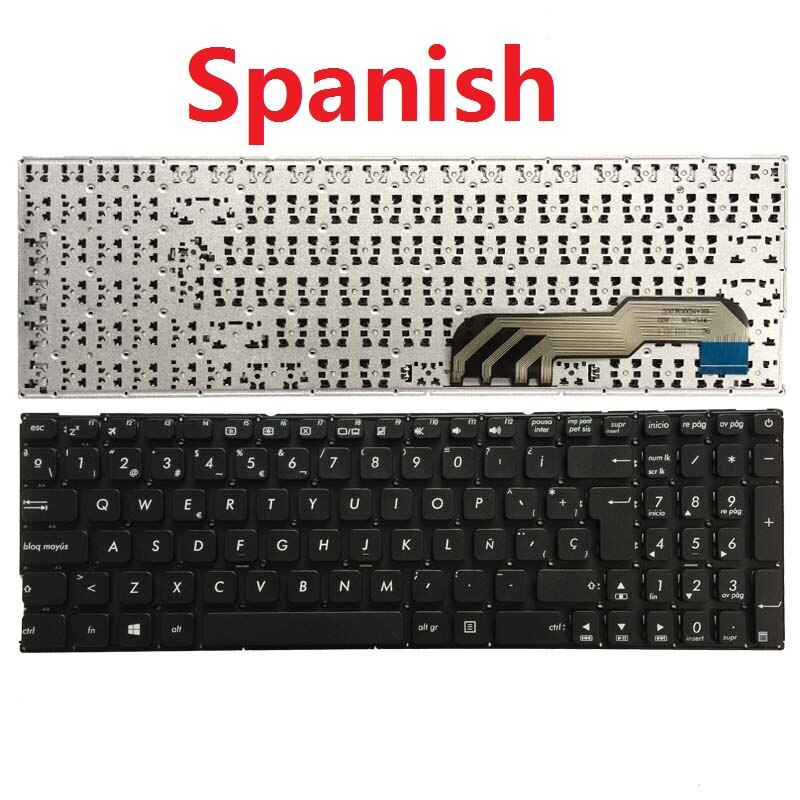 US/SP/Spanish laptop Keyboard for ASUS X541 X541U X541UA X541UV X541S X541SC X541SC X541SA A541 A541S A541SA: SP