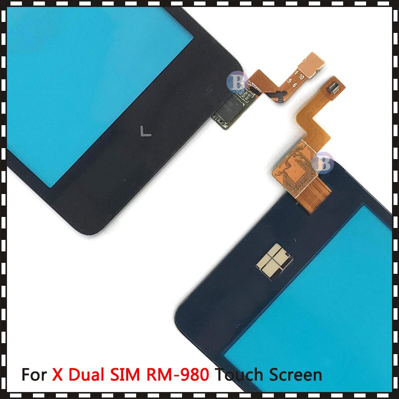 4.0&quot; For Nokia X Dual SIM RM-980 Touch Screen Digitizer Sensor Outer Glass Lens Panel Black