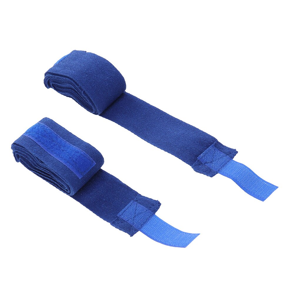 1 Pair of 2.5M Cotton Boxing Bandage Wrist Straps Sport Strap Boxing Bandage Hand Protection (Blue)