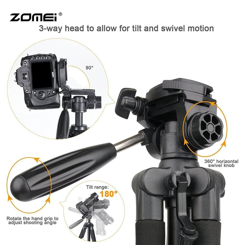 ZOMEI-trípode de cámara Q111 , portátil, de viaje, de aluminio, cabezal panorámico para cámara Digital SLR DSLR, tres colores