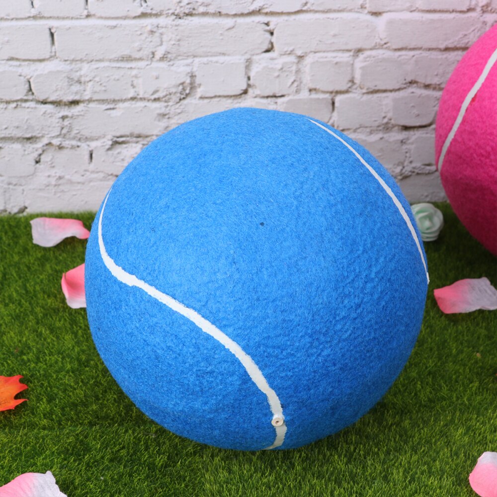 1Pc 20Cm Opblaasbare Flanel Bal Grote Handtekening Tennis Rubberen Bal Voor Kinderen Outdoor Sport (Blauw)