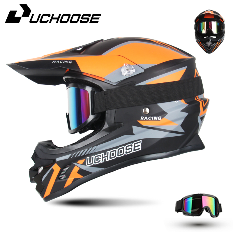 Enviar gafas DOT Adulto Mujer Hombres Cascos únicos Motocross Off Road Casco Downhill: Gris oscuro / XL