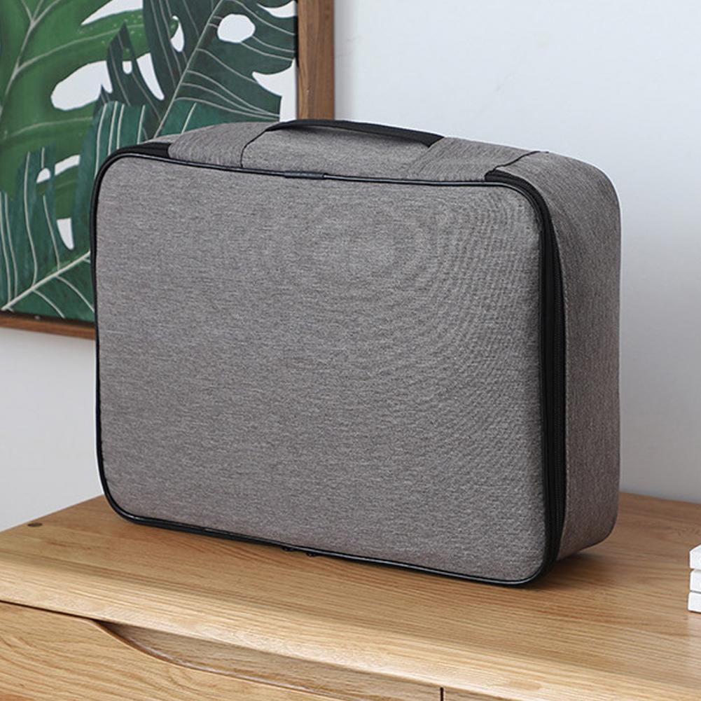 Waterproof Modern Portable Compact File Storage Bag Oxford Cloth Document Bag Smooth Zipper for Office