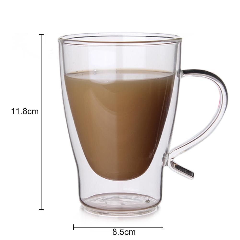 Hoge Borosilicate dubbelwandige Glazen Cup Thermische Isolatie Bloem Bakje Transparant Innovatieve hittebestendige Koffie Cup