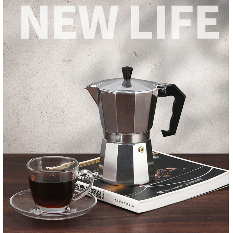 50Ml 1 Cup Aluminium Koffie Pot 50Ml 1Cup Koffiezetapparaat Espresso Percolator Kookplaat Mokka Pot Elektrische Mode kachel