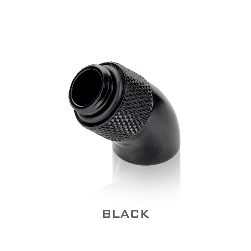 Syscooling brass rotary elbow copper fitting 45 degree adapter with G1/4 thread for PC water cooling system: Black color