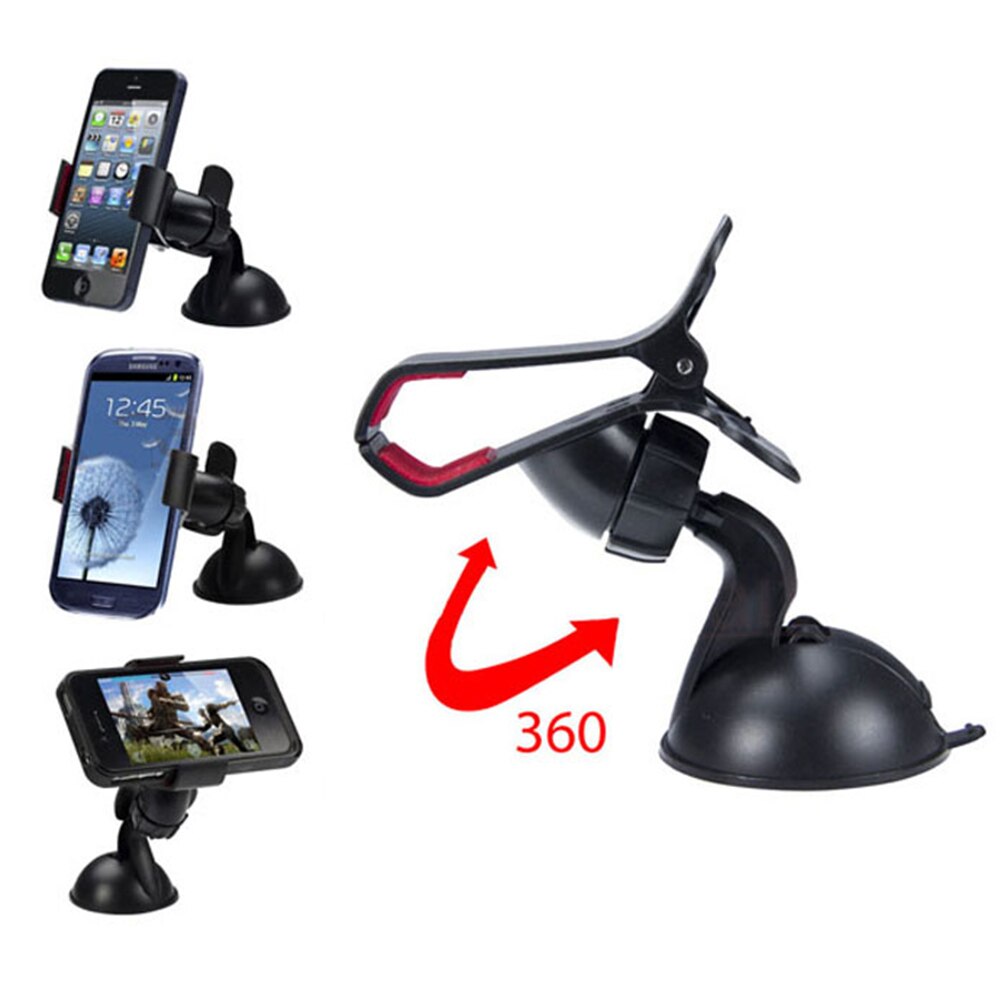 Universele Auto Mount Houder graden houder mobiele telefoon houder Siliconen Sucker Type GPS Houder voor Mobiele Telefoon, GPS, PDA, MP4