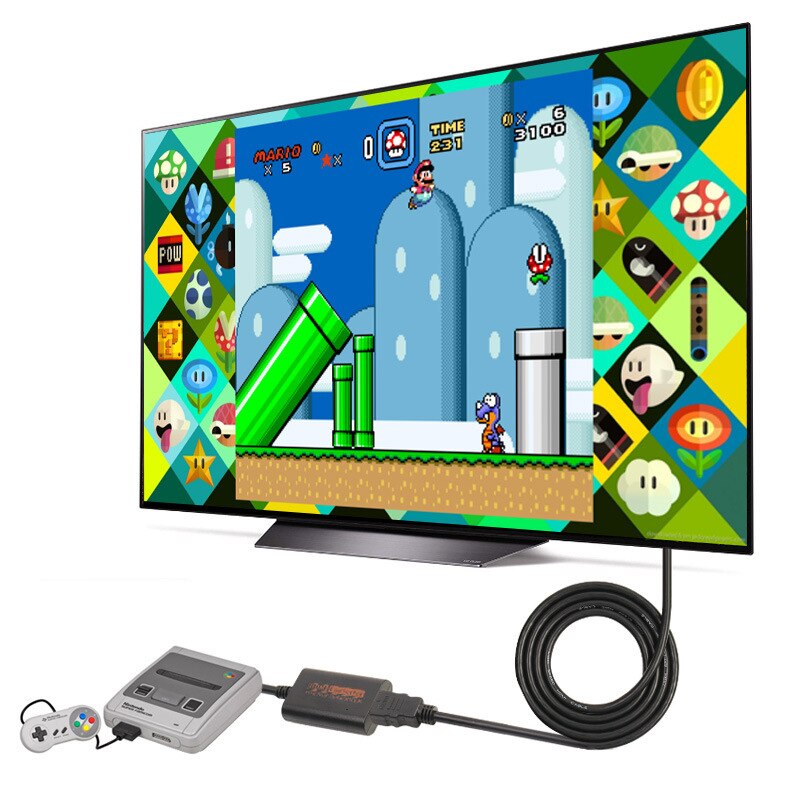 720P Hdmi Switch Converter Voor N64 Snes Ngc Sfc Naar Hdtv Video Scart Kabel Handig Splitter Game Console Conversie