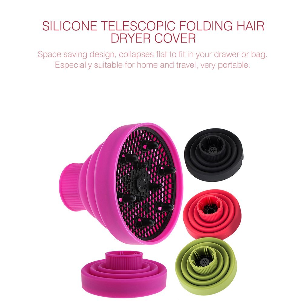 Diffusor Klapp Silikon Teleskop Schlag Trockner Haube Friseur Werkzeug Teleskop Trockner Haube