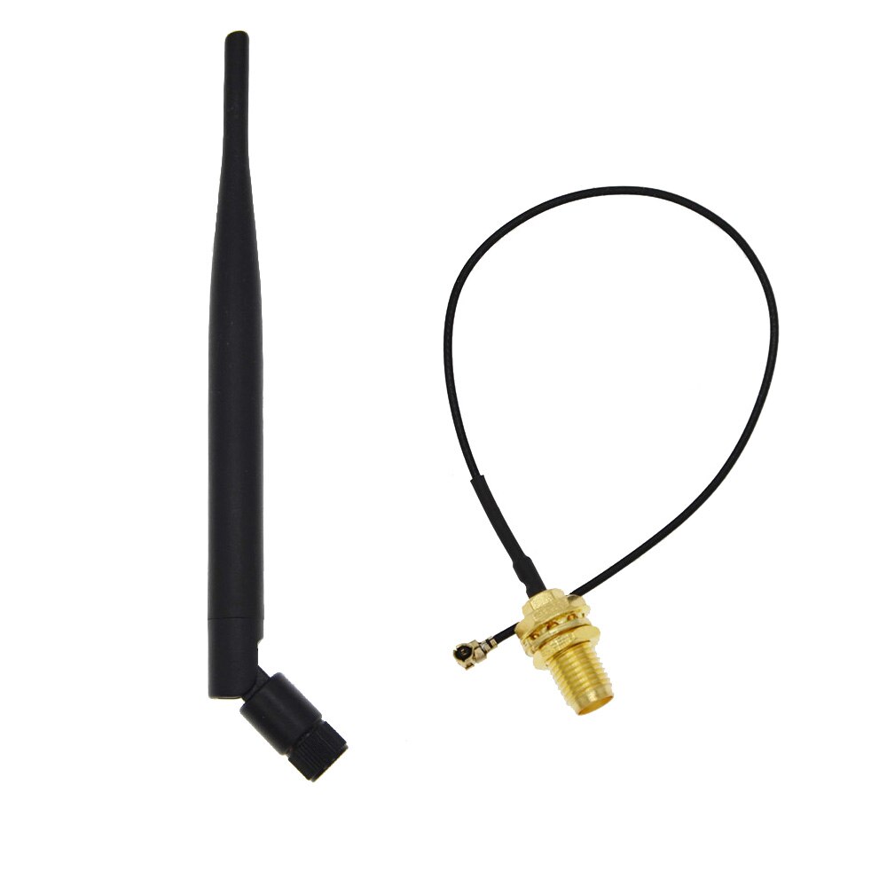 2 sets/lot 2.4GHz 5dBi WIFI Antenna Aerial SMA RP-SMA Male connector wifi antenna for Wireless Router antennas +15cm IPEX Cable