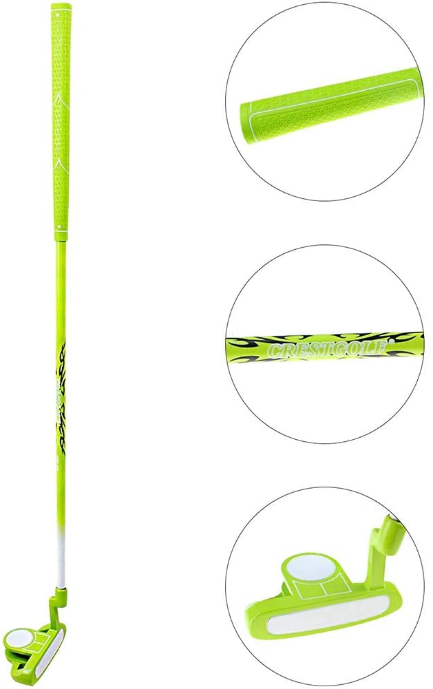 Crestgolf junior højre zink-legeret materiale 24, 27, 29 tommer mini børn golfkøller putter jul: Grøn 27 tommer