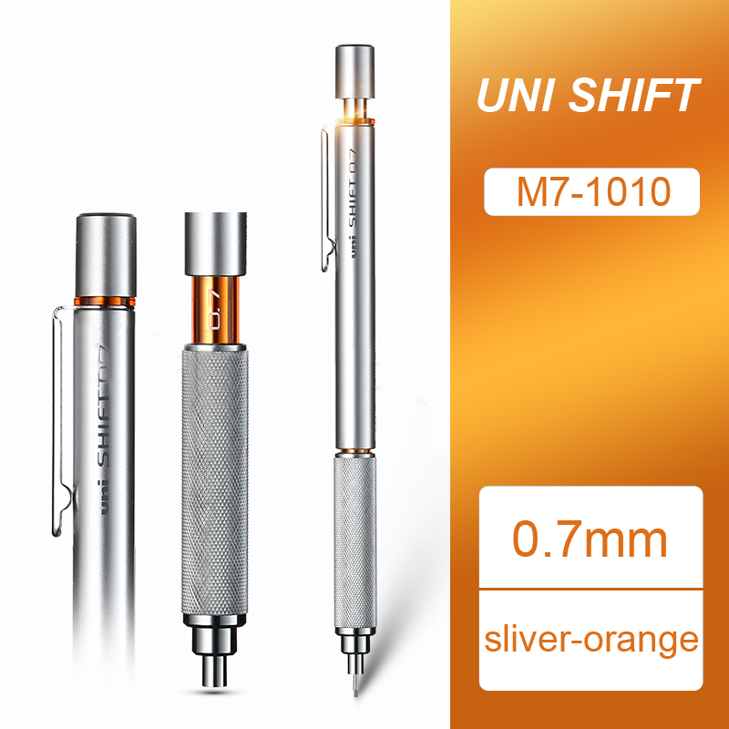 Japan uni mekanisk blyant  m5-1010 metal lavt tyngdepunkt blyant studerende tegning skitse aktiv bly 0.3/0.5/0.7/0.9mm: 0.7mm