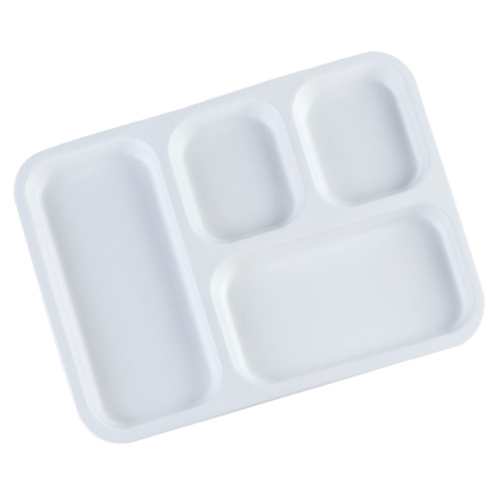 1PC Kid Dinner Plate Ceramic Plate Compartment Plate (12 Inch 4-grid)