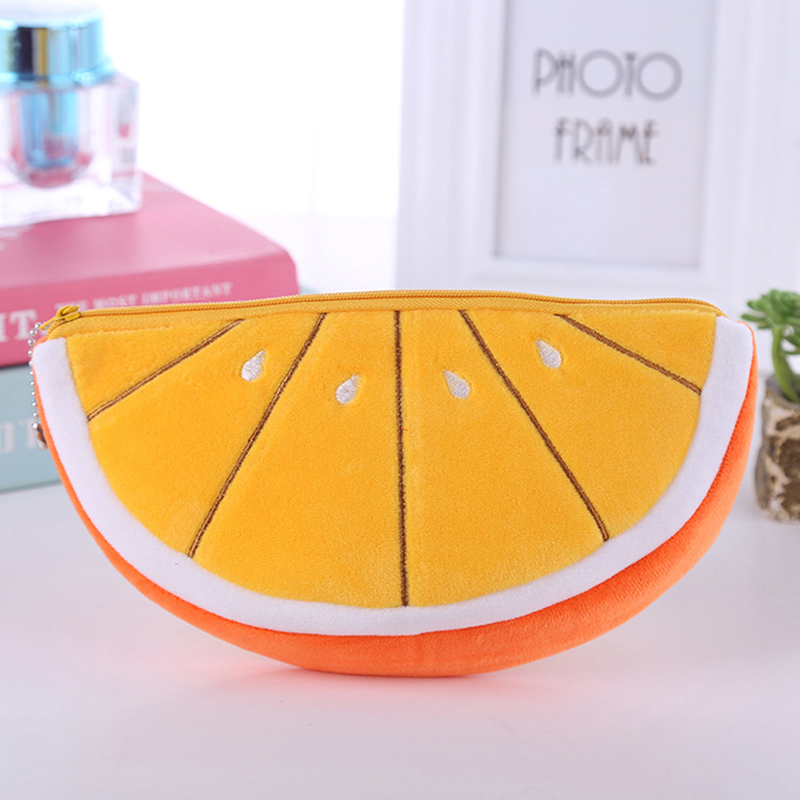 Kreatywny arbuz pluszowy piórnik Kawaii piórnik szkoła piórnik torba dostarcza szkolne ołówki etui biurowe 1 sztuk: żółty