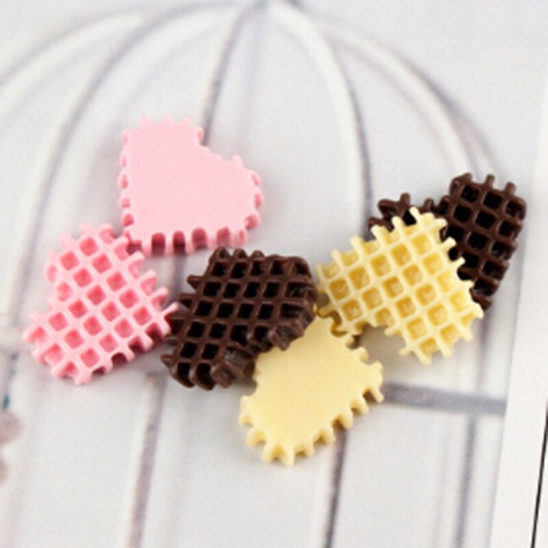 10x Cute Love Biscuits Mobile Phone Shell Crystal Mud DIY Resin Accessories