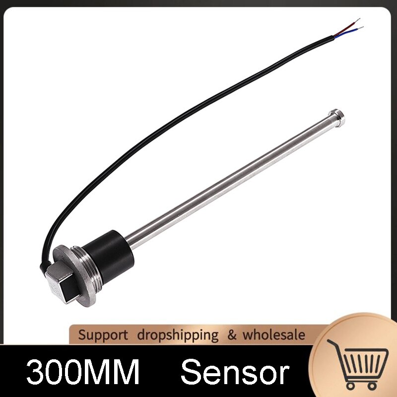 Rvs Boot Water Niveau Gauge 52Mm 0-190Ohm Brandstofniveausensor 300Mm Water Tank Level Gauge Indicator Voor auto Marine: 0-190 ohm sensor