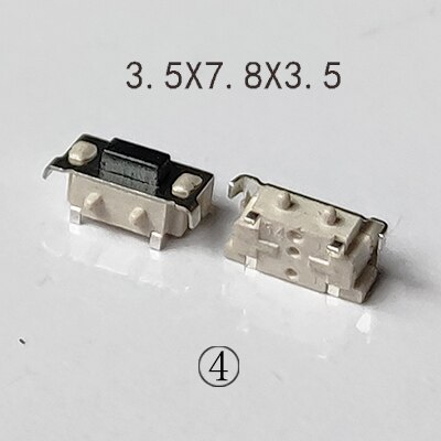 50 Uds botón de teléfono pulsador lateral Micro botón Interruptor táctil de luz 2X4mm/3X6X3.5mm interruptor táctil momentáneo montaje SMD PCB: Oro