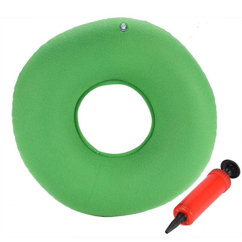 Ondersteuning Opblaasbare Ring Ronde Kussen Donut Stoel Pad Hip Ondersteuning Medische Aambei Seat Pad Massage Kussen Met Pomp