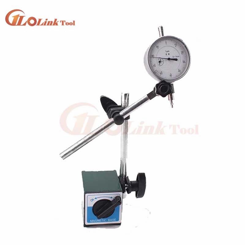 Durable Magnetic Base Holder With Double Adjustable Pole For Dial Indicator Test Gauge 0-10mm With Magnetic Base