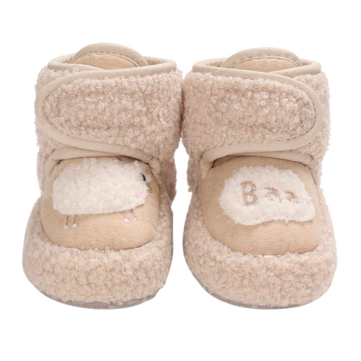 Baby Jongens Meisjes Laarzen Leuke Schapen Patroon Baby Laarzen Antislip Soft Katoen Peuter Eerste Walker Crib Schoenen: Beige / 0-6 months