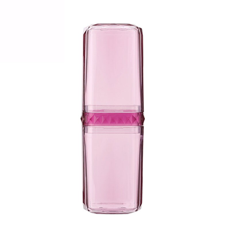 Taza de lavado de viaje, artículos de tocador de viaje portátil, pasta dental, cepillo de dientes, partición de caja de almacenamiento exterior, juegos de accesorios para baño: Simple-purple