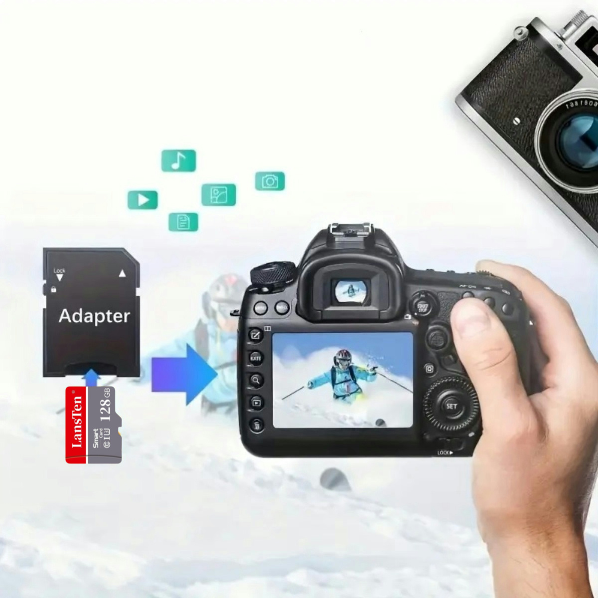 LansTen Memory Card 64MB 128MB 256MB 512MB 1GB 2GB 4GB 8GB 16GB 32GB 64GB 100GB 128GB 200GB 256GB A1 U3 Class10 TF Card