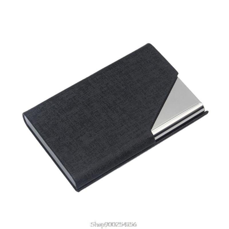 metal business card case, portable business card holder, can hold 20 business cards N11 20: BK