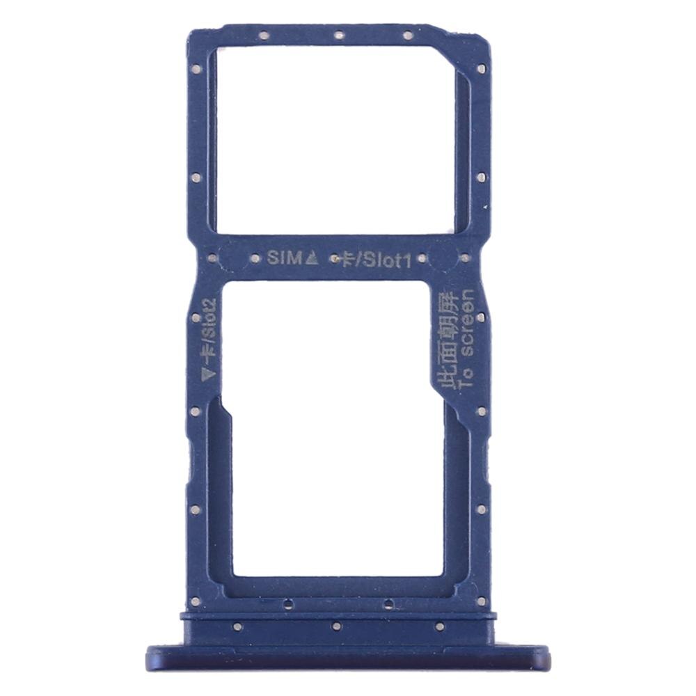 Bandeja de tarjeta SIM + bandeja de tarjeta SIM/Micro SD para Huawei Honor 9X, ranura para tarjeta inteligente, pieza de reparación de repuesto: Blue