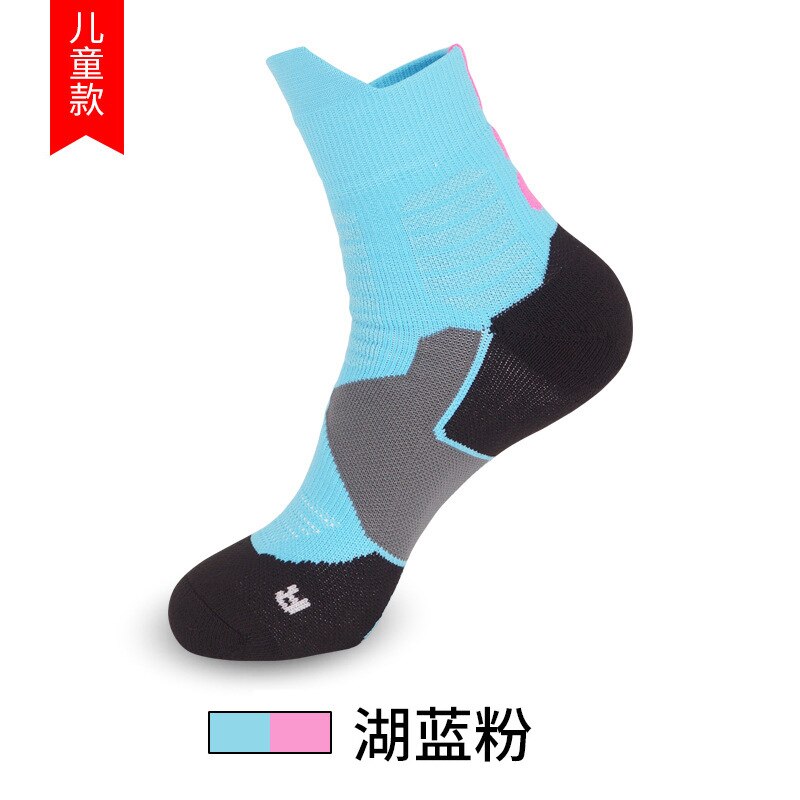 Kids Basketbal Sokken Vrouwen Sport Druk Fietsen Korte Buis Running Wandelen Antislip Antihechtende Comfortabele Kleur Sokken: EML8501-5