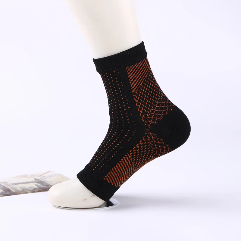 S-2XL chaussettes à bout ouvert hommes cheville Compression pied protéger ange manches talon soutien de la voûte plantaire soulagement de la douleur chaussettes de sport chaudes femmes chaussettes: S / Champagne
