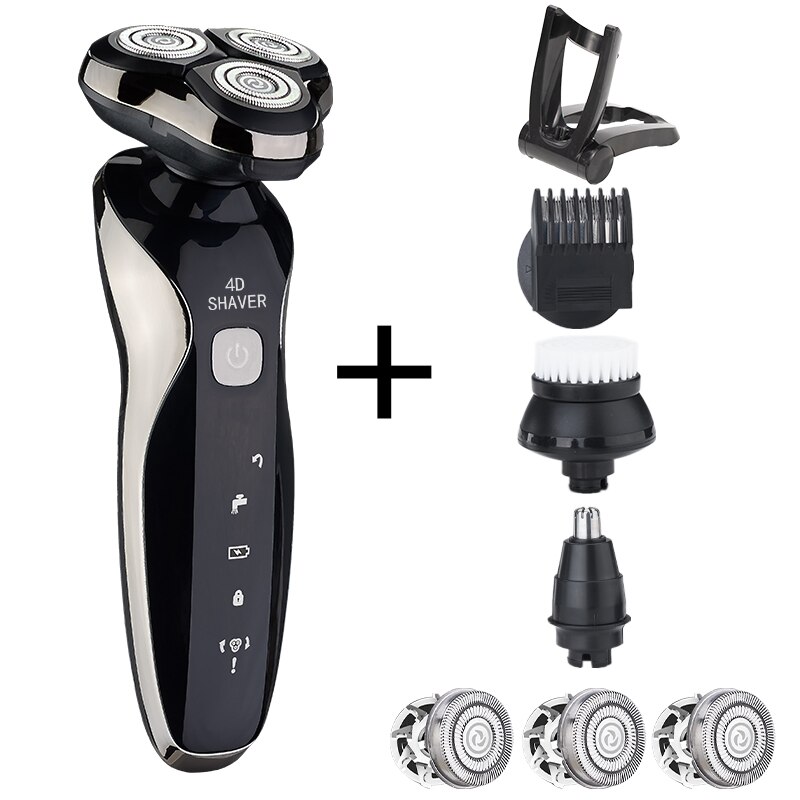 Heren Scheerapparaat Elektrisch Scheerapparaat Voor Mannen Machine Scheren Tondeuse Machine Multifunctionele 4 In 1 Scheermes Usb Opladen Epilator: 3013pt-b