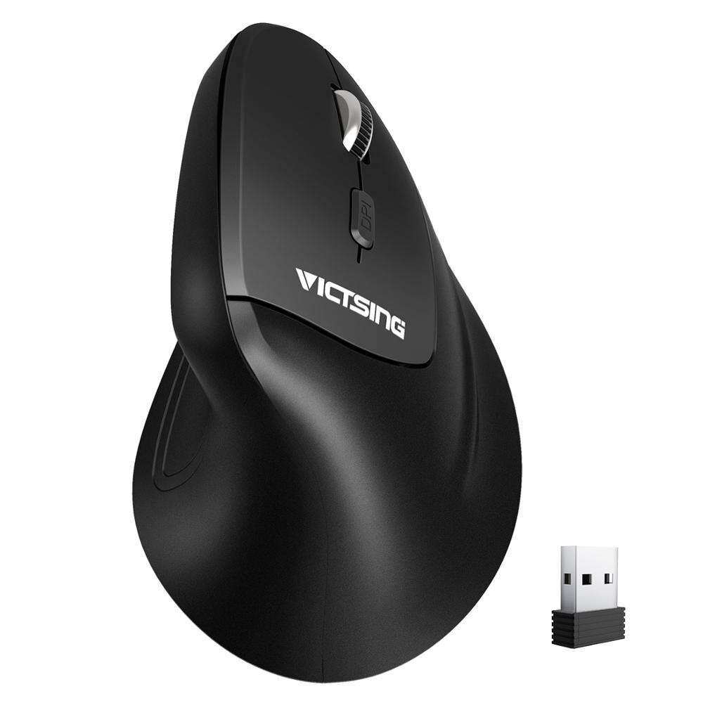 VicTsing PC134 2.4G Wireless Vertical Mouse Ergonomic High Precision Optical Mouse 6 Buttons Adjustable 2400DPI For Computer PC: Default Title