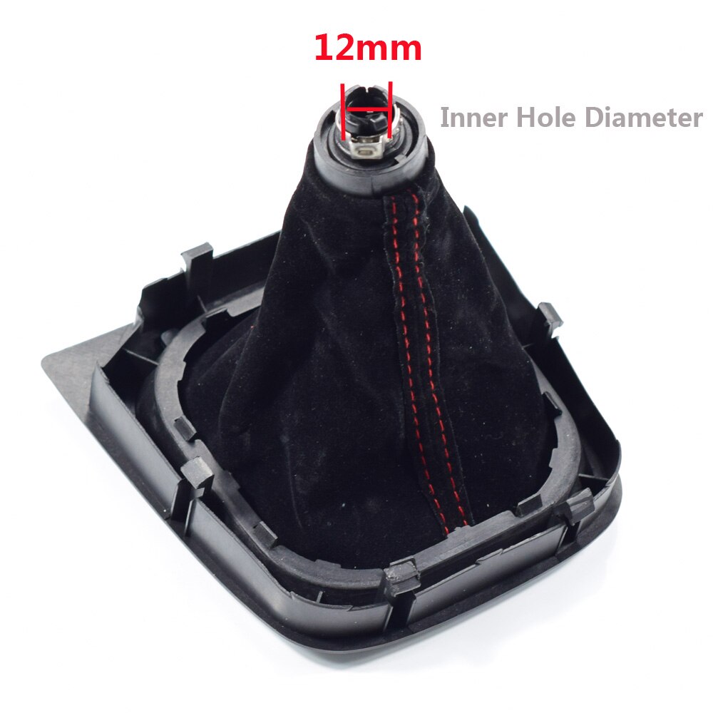 Voor volkswagen vw golf 5 6 mk5 mk6 r32 gti 04-09 5/6 versnellingspook niveau pookknop rood zwart zacht suède lederen hoes