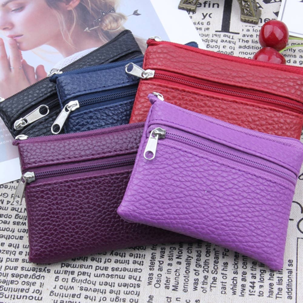 30 # frauen geldbörse Mini brieftasche leder multi-funktion Reißverschluss tasche männer der karte Halfter brieftasche Sack femme