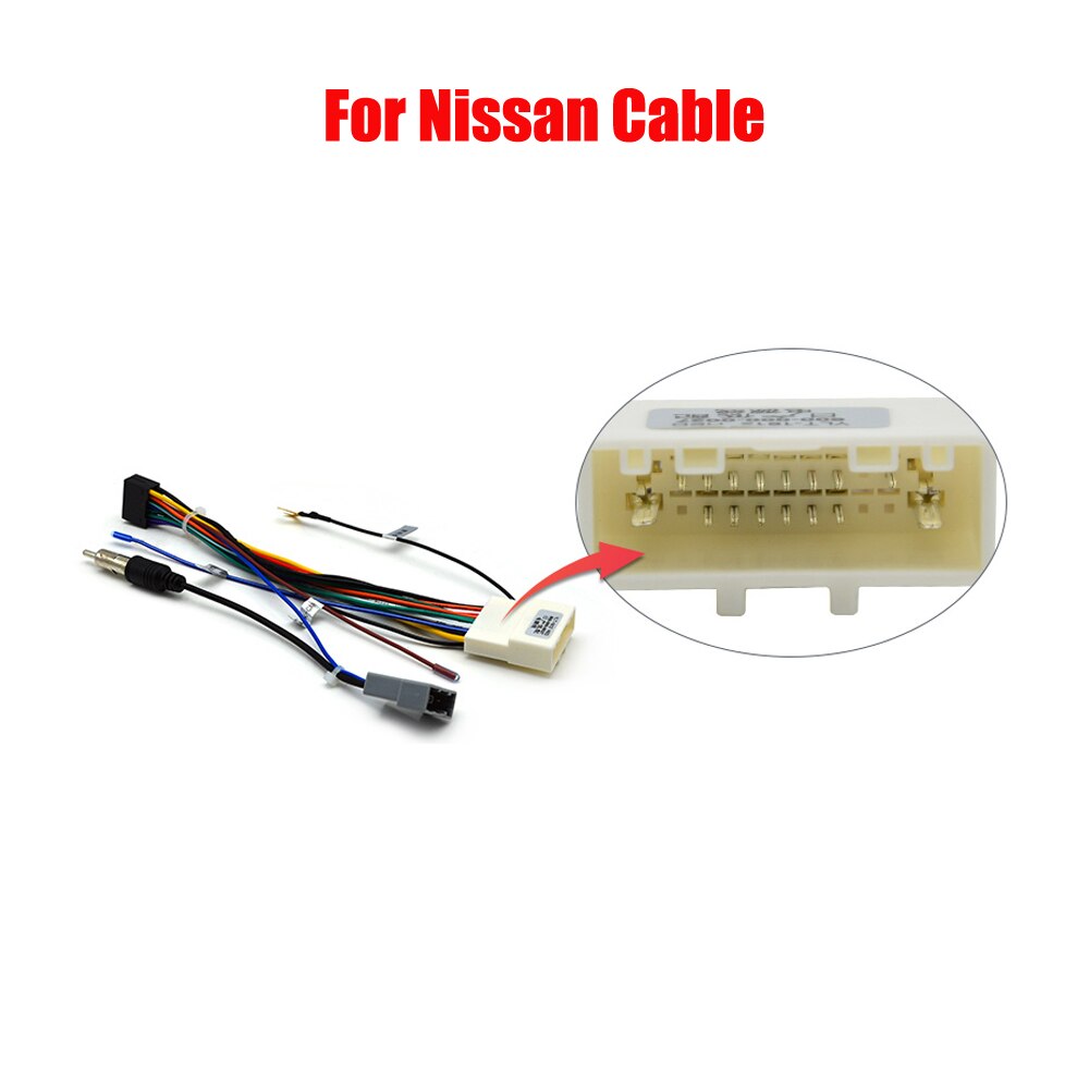 Universal 2 Din Car Android Radio Cable for KIA Nissan Toyota SUZUKI Mitsubishi Pajero V97 HONDA Ford Peugeot Power Connector: For Nissan