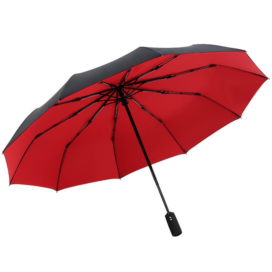 Effen Paraplu Drie Opvouwbare Paraplu Automatische Zonnescherm Paraplu Paraplu Opvouwbare Strandparasol Paraplu Zakenlui HH50YS
