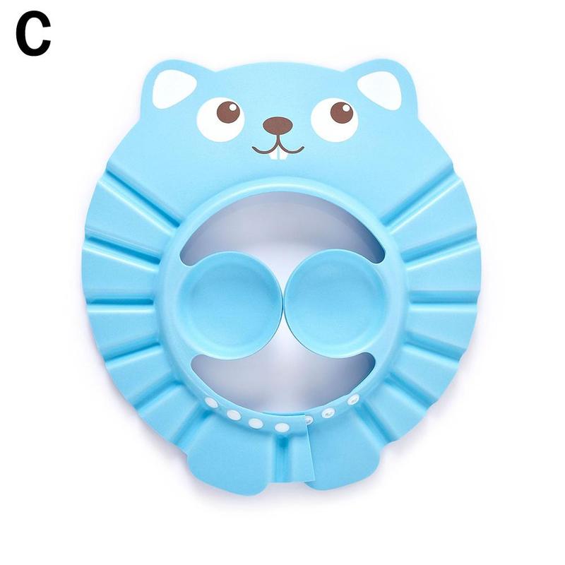 Touca de banho do bebê, touca de chuveiro ajustável das crianças waterpro shampoo ajustável macio crianças criança boné do bebê sil j9m7: C