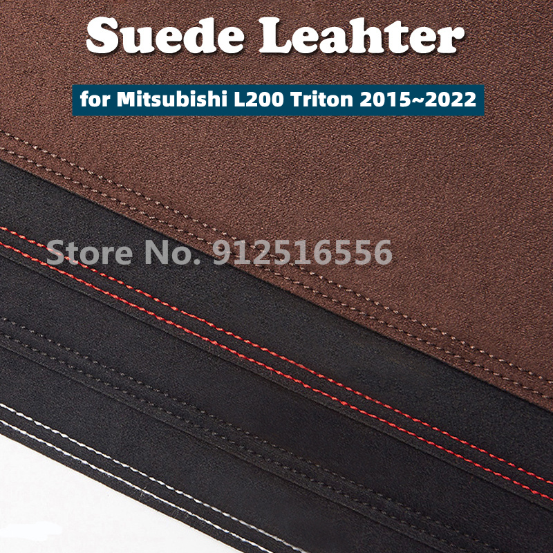 Car Accessorie Suede Leather Dashmat Dash Mat Pad Dashboard Covers Sun Shade Carpet for Mitsubishi L200 Triton ~2022