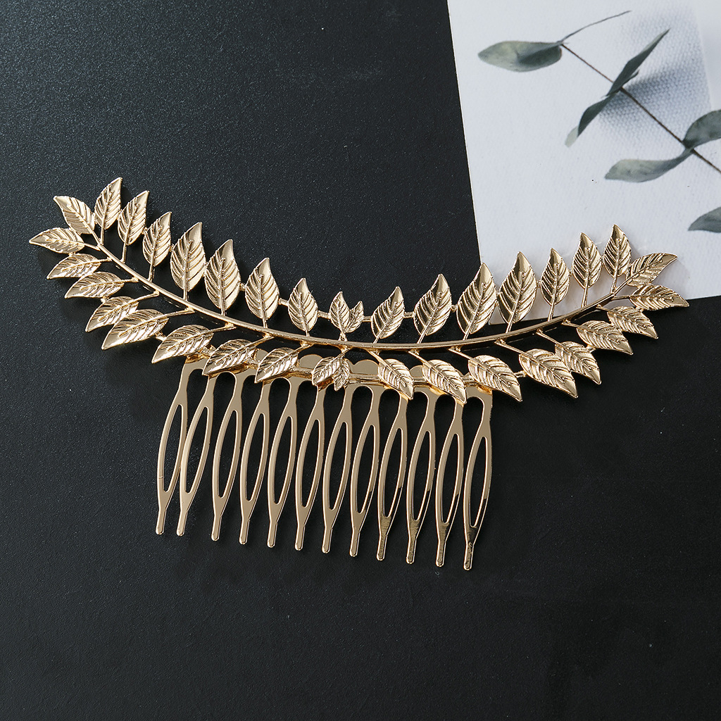 Shuangshuo cheveux côté peignes français peigne à cheveux dents droites pince à cheveux peigne torsion peigne à cheveux voile peigne cheveux accessoires bijoux: Imitation plaquée rhodium