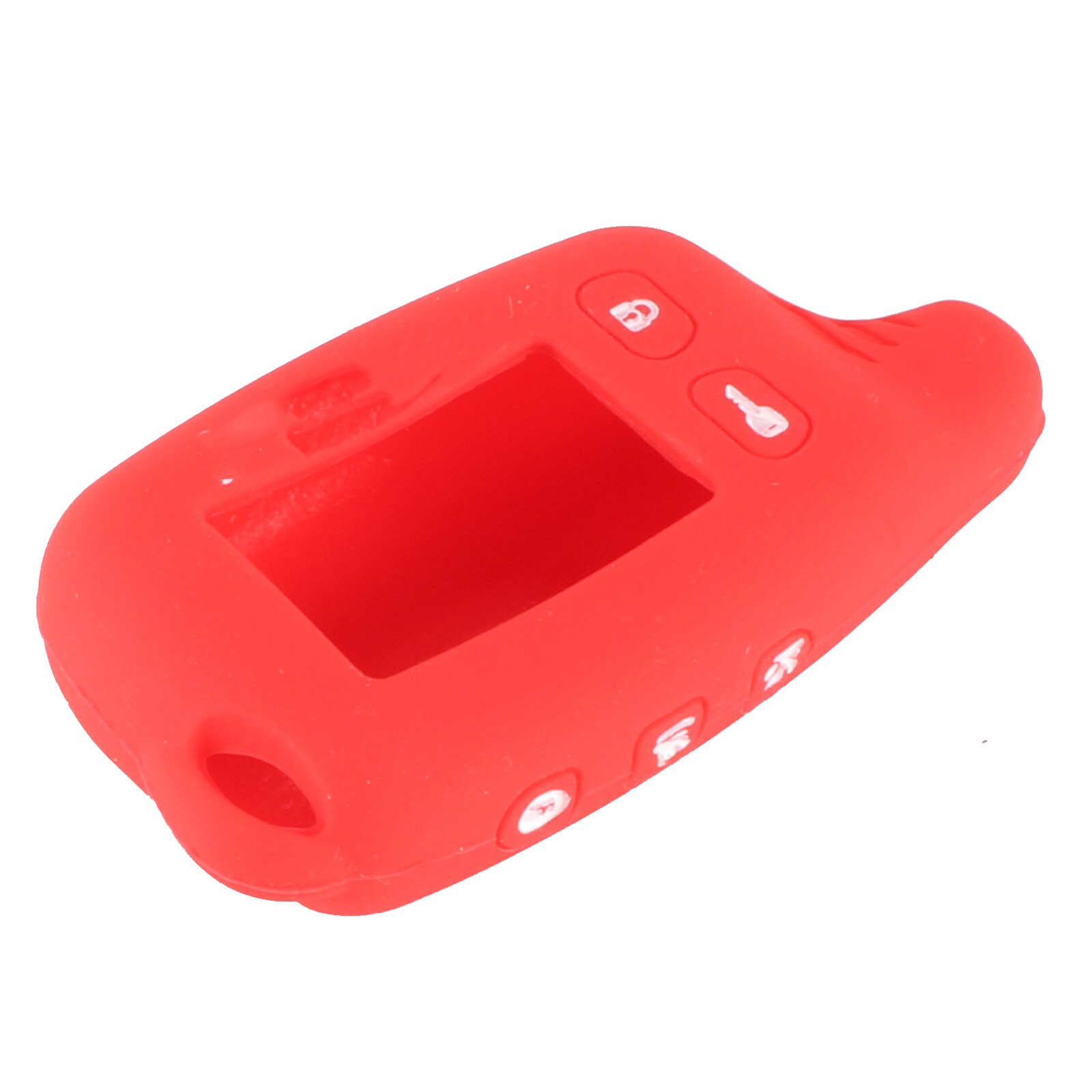 Keyyou siliconen hoesje sleutelhangerhoes voor tomahawk  tz9010 sl-950 tz-9030 tz9031 fob russische 2 -weg lcd alarmsysteem afstandsbediening: Rood