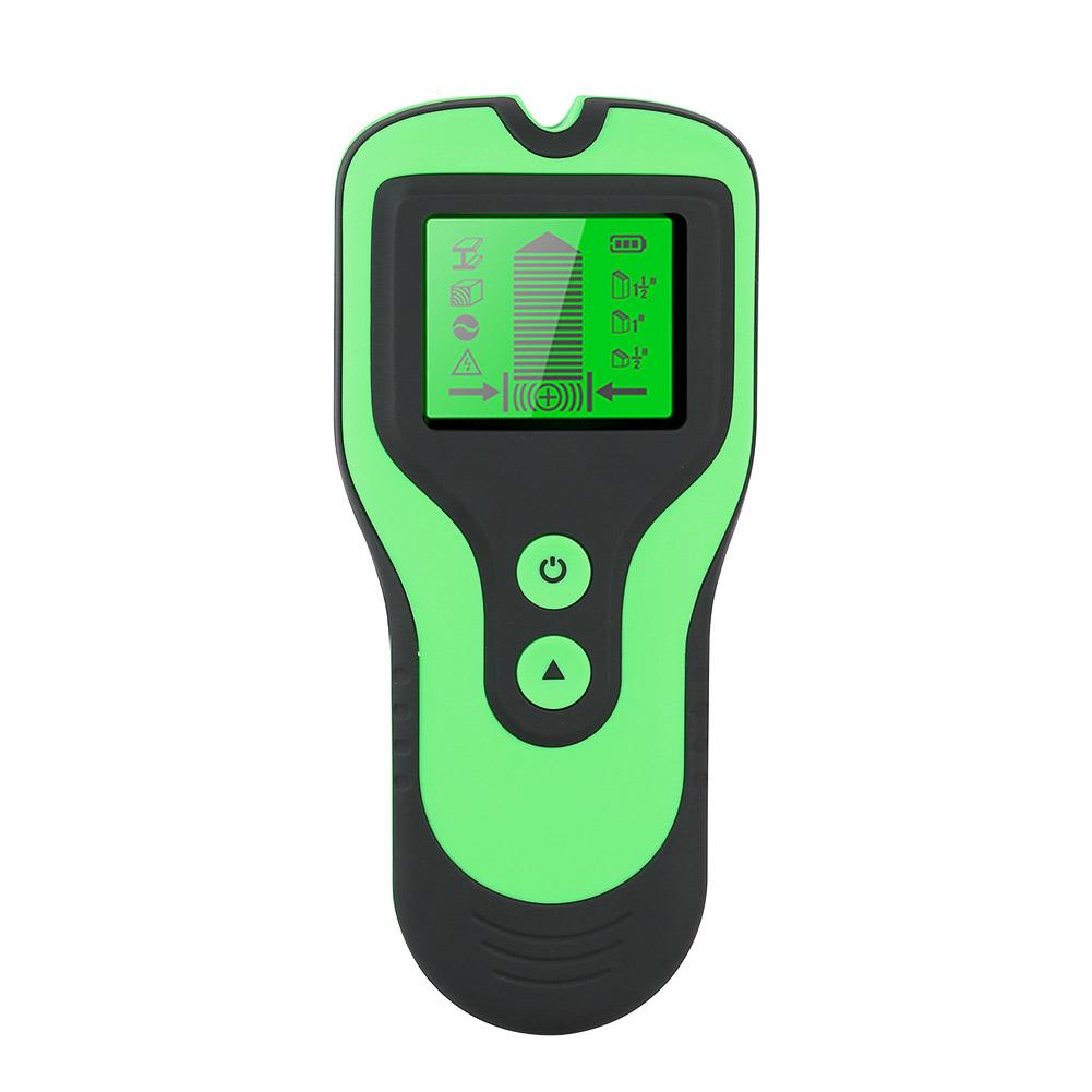 3 in 1 Metal Detector AC Voltage Live Cable Wire Wood Pipe Finder Stud Locator Wall Scanner Detector with Audio Alarm: Green