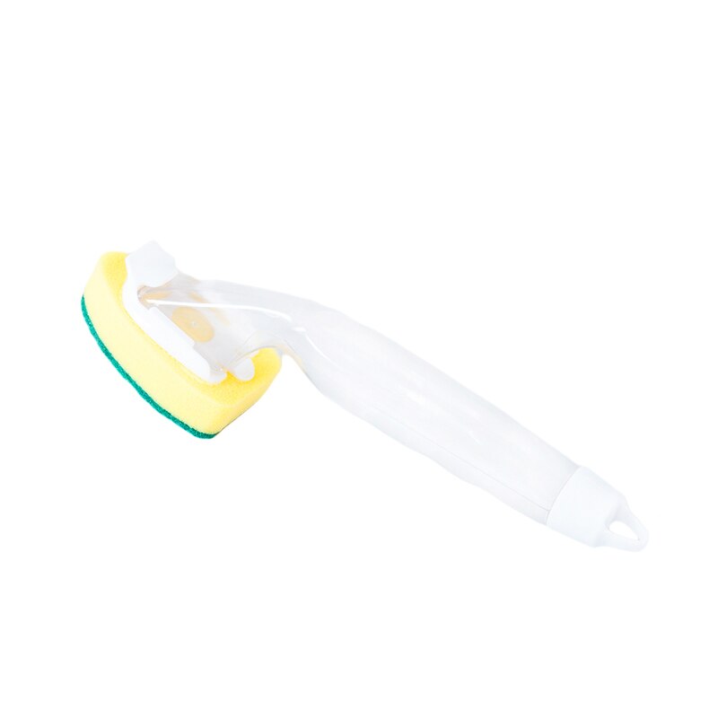 Con recarga de jabón líquido dispensador depurador productos de limpieza cepillo de limpieza reemplazable almohadilla de corte esponja cocina plato: brush-1PC