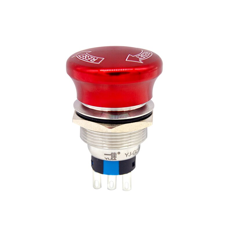 Waterproof 22mm Stainless Steel Push Button Switch Self Latching Lock NO NC Emergency Stop
