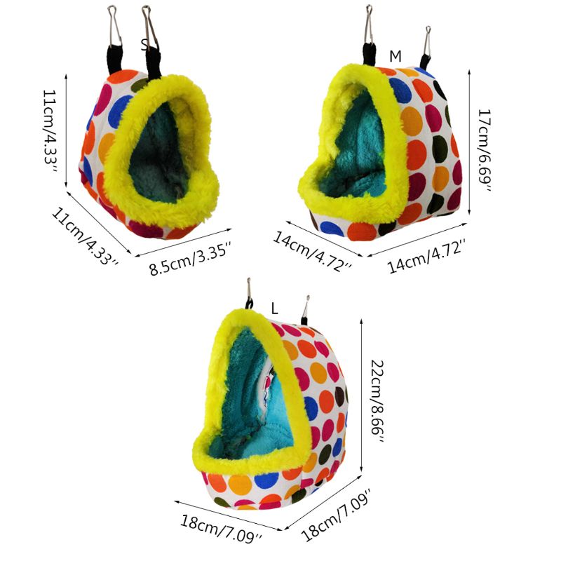 Nid d'oiseau maison hiver suspendu lit grotte pour perruche Hamster sac de couchage 53CA