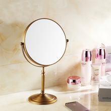 Antiek Messing Badkamer Spiegel 8 Inch 3x Vergrootglas Make-Up Spiegel 360-Graden Roterende Vanity Make Spiegels Dubbelzijdige Spiegel