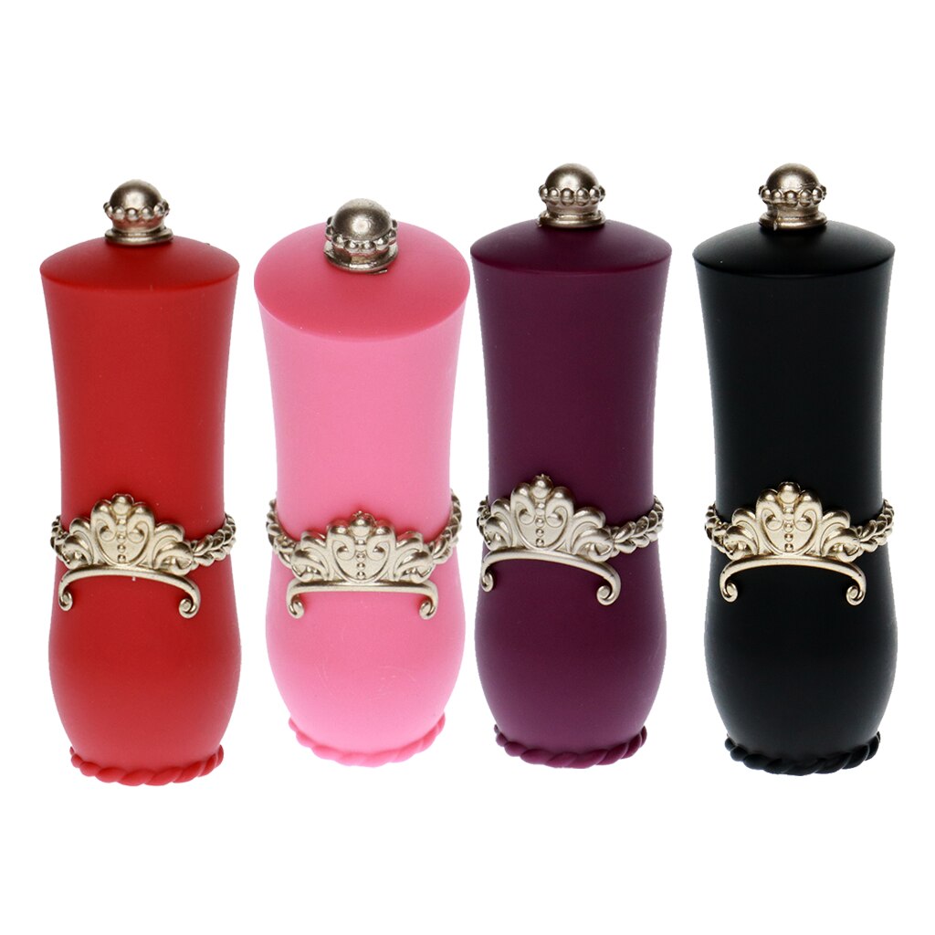 Lipstick Needles Pin Cushion Holder with 5pcs Sewing Needle Tools for Hand Needlework