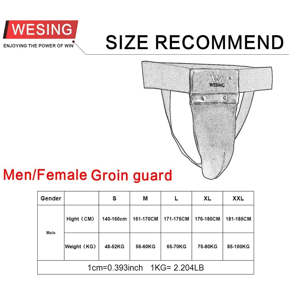 Wesing Karate Tiefschutz Kricket für Männer und Frauen Professionelle Athleten Schutz Getriebe für Karate Ausbildung Kampf