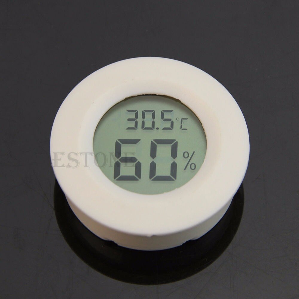 Digitale Sigaar Humidor Hygrometer Thermometer Ronde Gezicht
